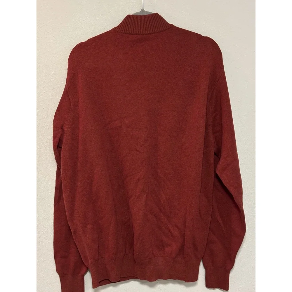 Peter Millar Quarter-Zip Pullover Sweater Men's Size XL‎ Maroon Long Sleeve